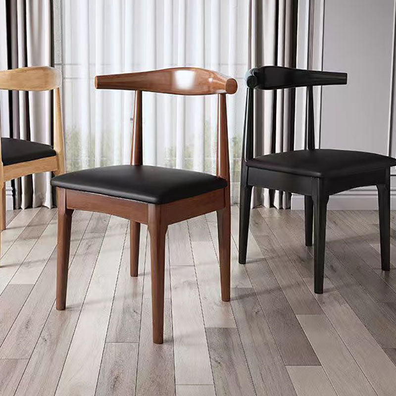 Open Back Side Chair Wood Industrial Dining Room Chair for Kitchen