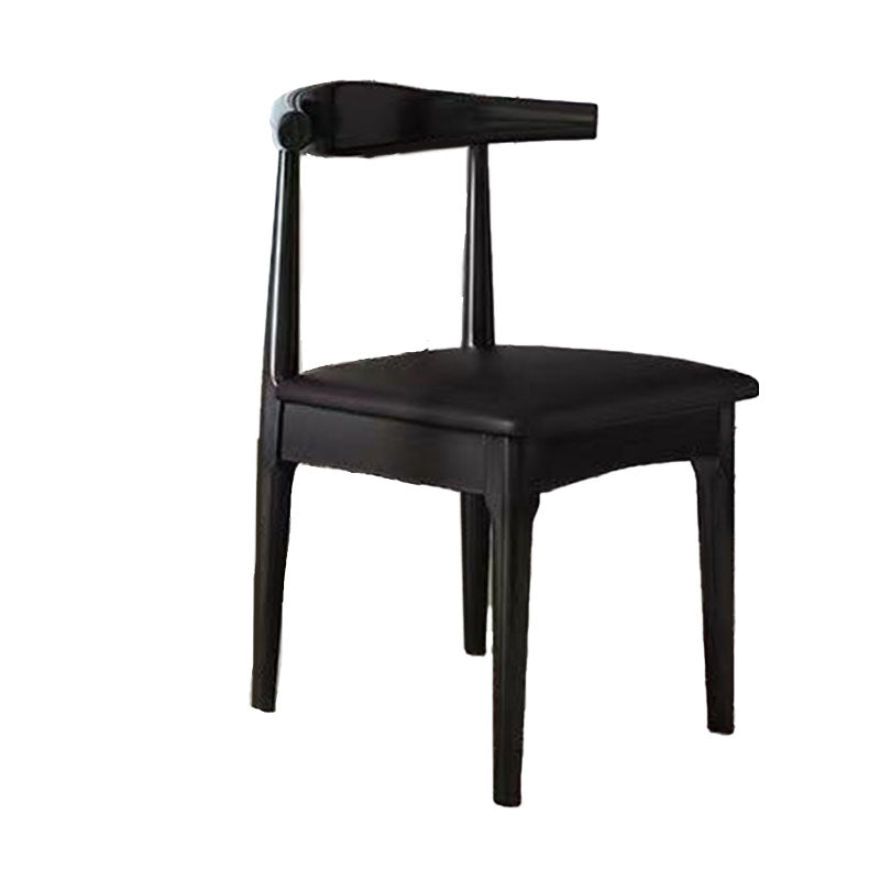 Open Back Side Chair Wood Industrial Dining Room Chair for Kitchen
