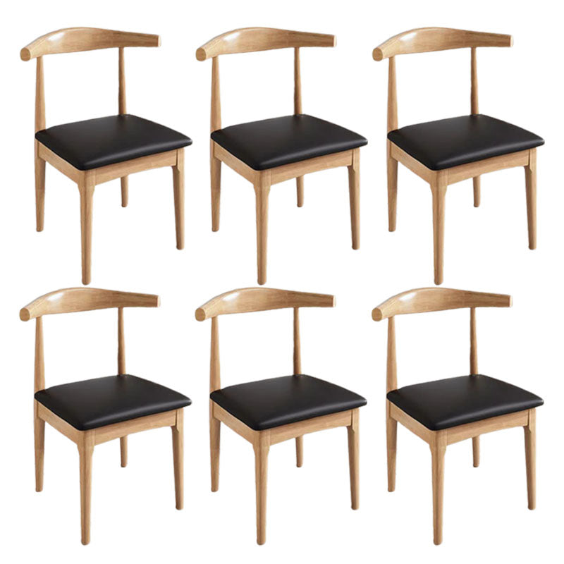 Open Back Side Chair Wood Industrial Dining Room Chair for Kitchen