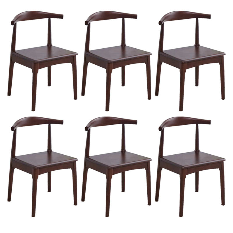 Open Back Side Chair Wood Industrial Dining Room Chair for Kitchen