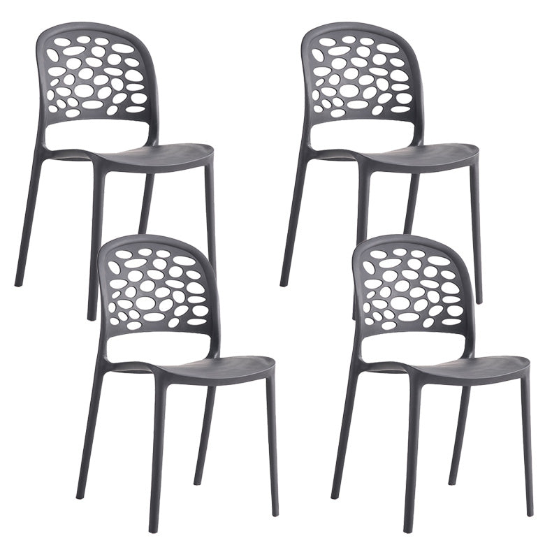 Modern Side Chair Open Back Plastic Dining Room Chair for Dining Room