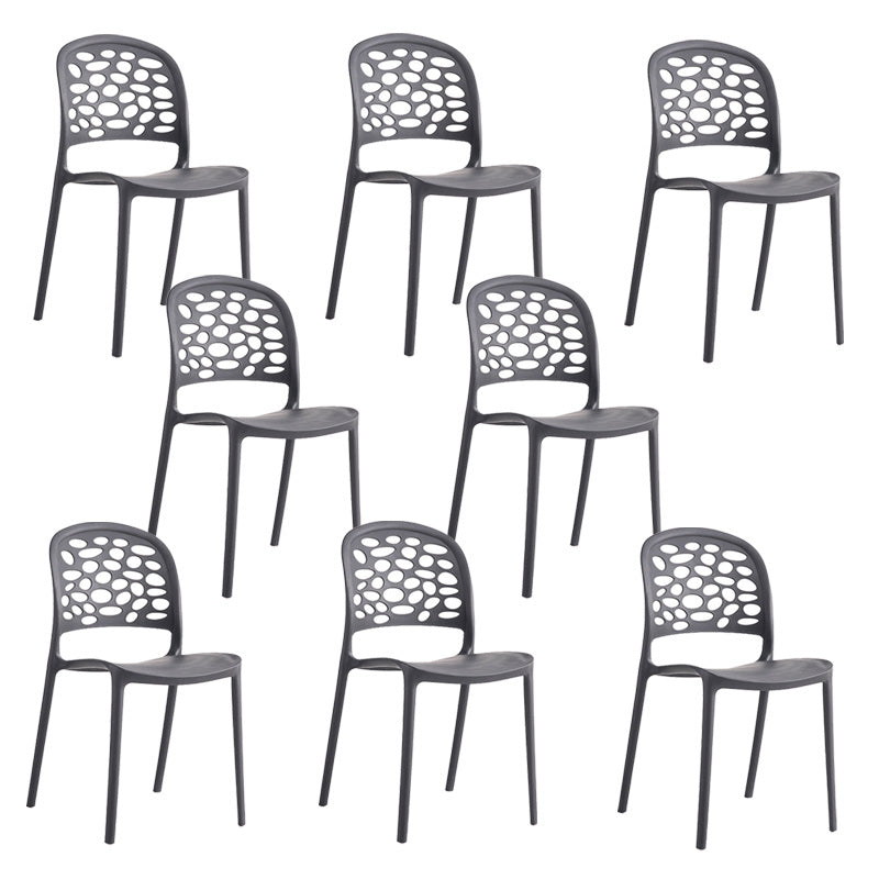 Modern Side Chair Open Back Plastic Dining Room Chair for Dining Room