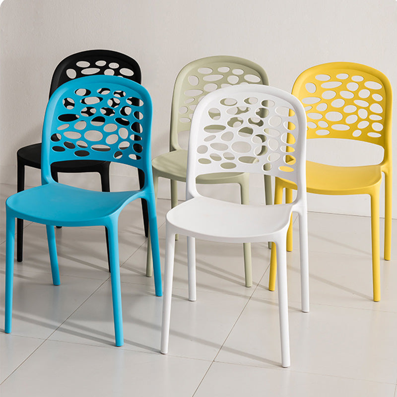 Modern Side Chair Open Back Plastic Dining Room Chair for Dining Room