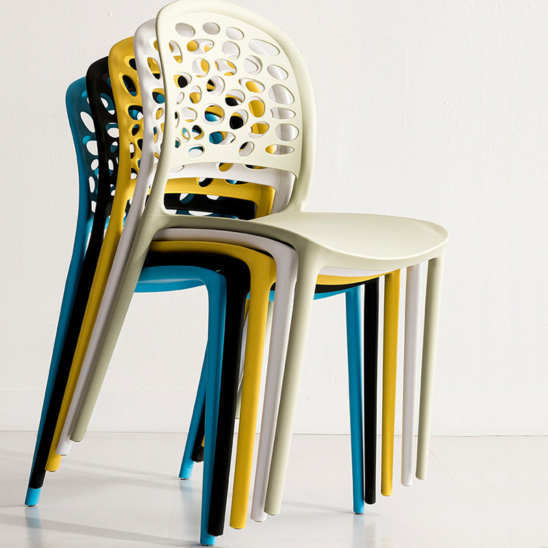 Modern Side Chair Open Back Plastic Dining Room Chair for Dining Room