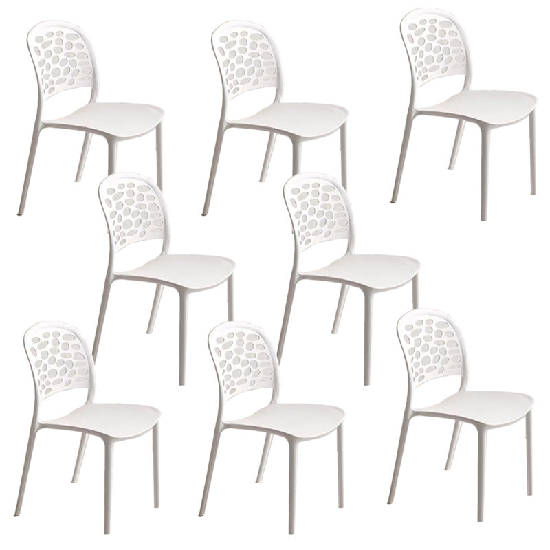 Modern Side Chair Open Back Plastic Dining Room Chair for Dining Room