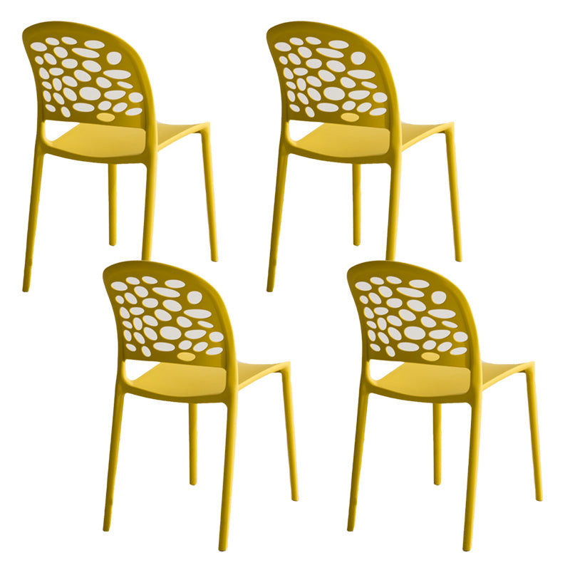 Modern Side Chair Open Back Plastic Dining Room Chair for Dining Room