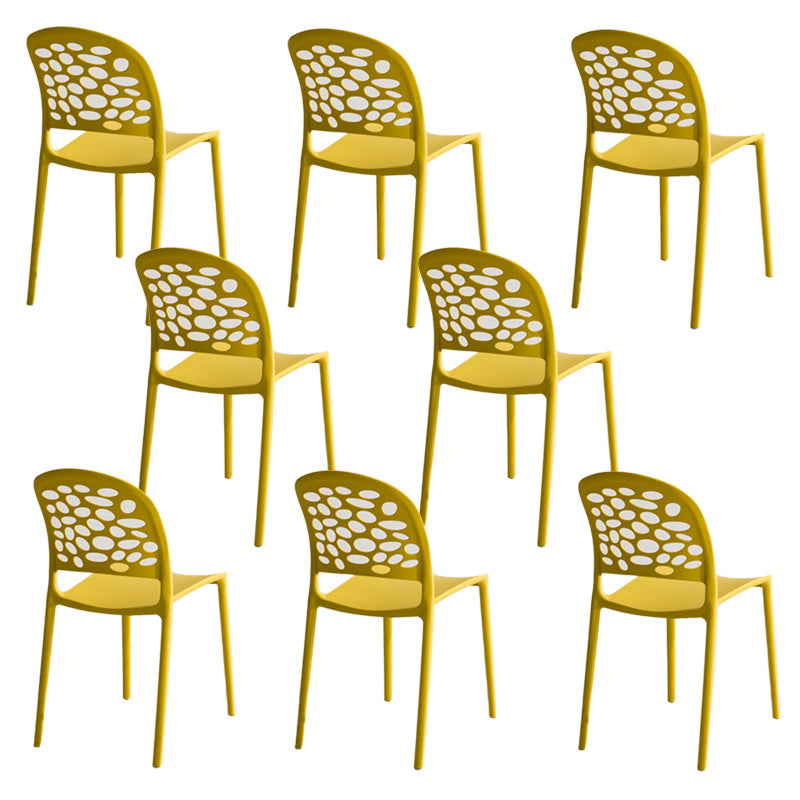 Modern Side Chair Open Back Plastic Dining Room Chair for Dining Room