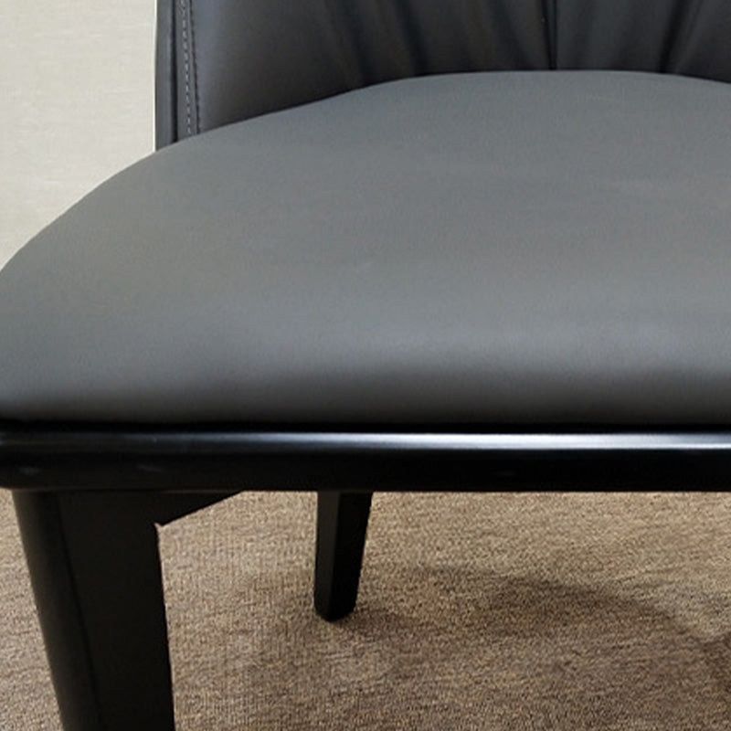 Contemporary Upholstered Dining Chairs Parsons Side Chair in Grey