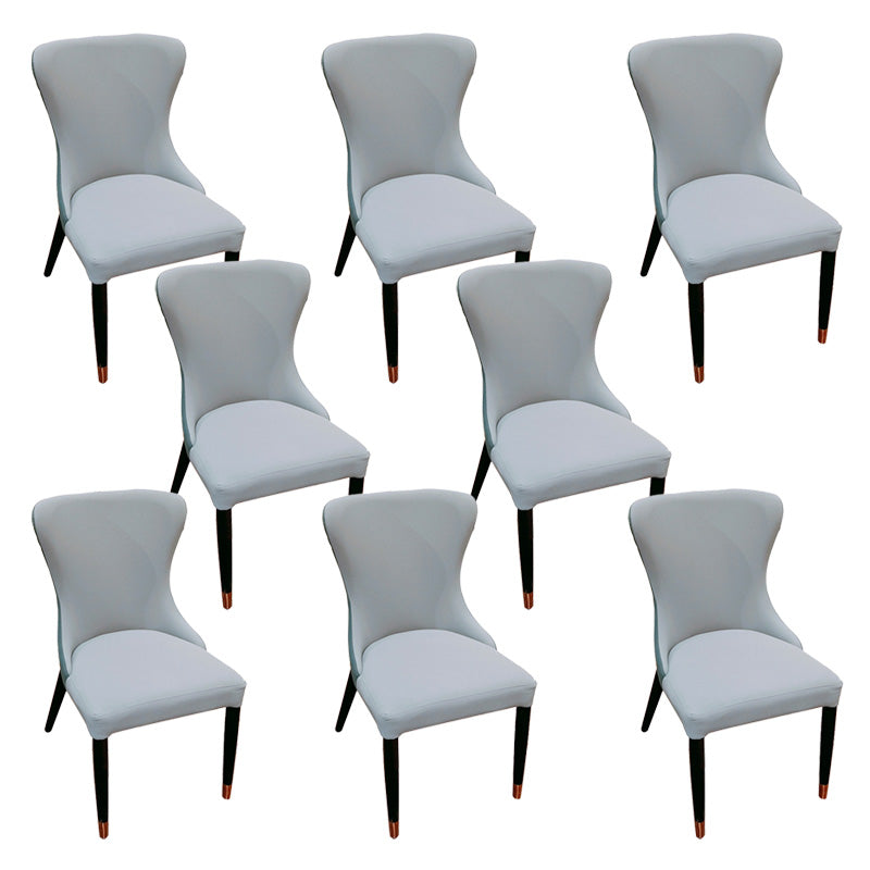 Contemporary Upholstered Dining Chairs Parsons Side Chair in Blue