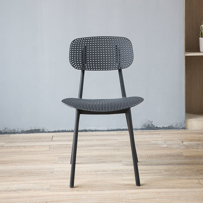Contemporary Side Chair Plastic Open Back Dining Room Chair for Dining Room