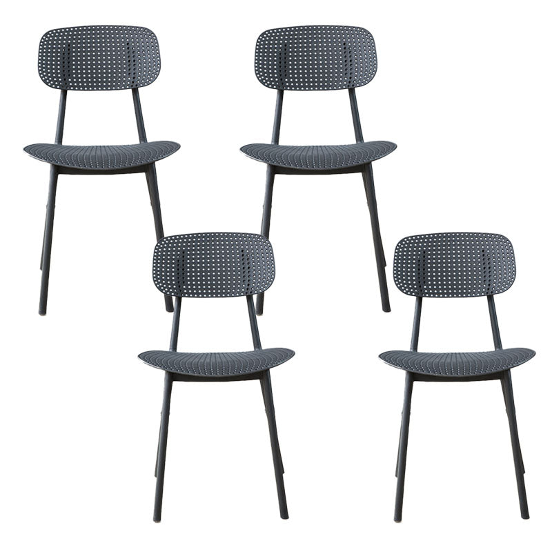 Contemporary Side Chair Plastic Open Back Dining Room Chair for Dining Room