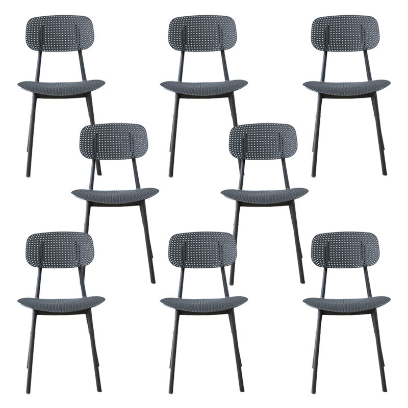 Contemporary Side Chair Plastic Open Back Dining Room Chair for Dining Room