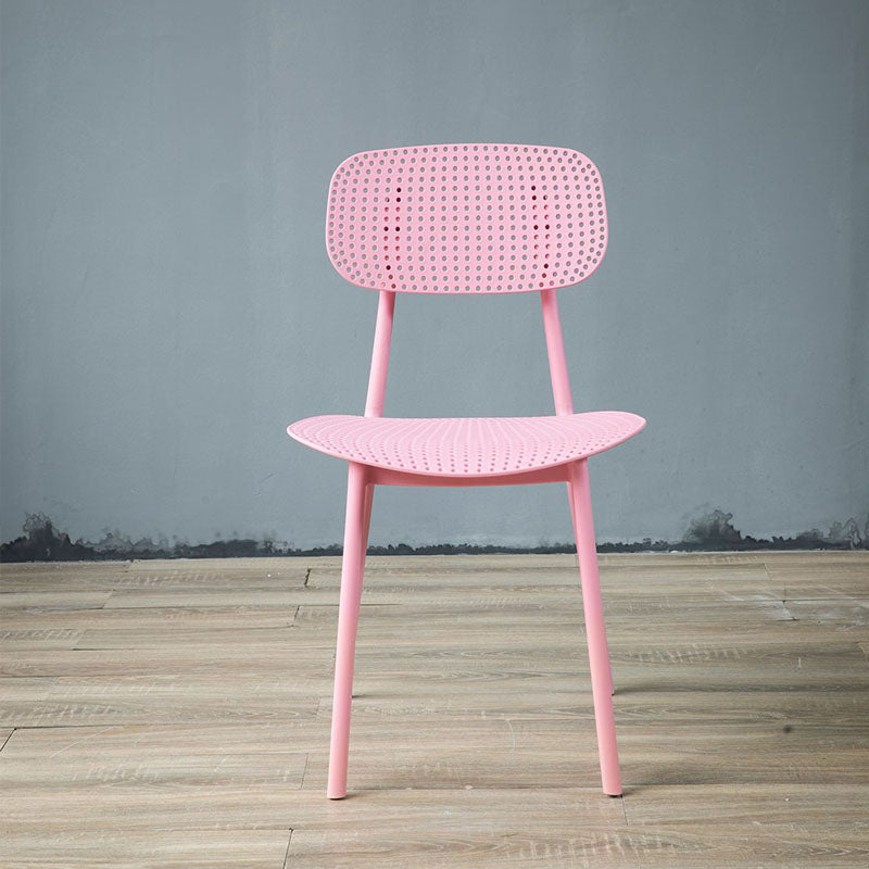 Contemporary Side Chair Plastic Open Back Dining Room Chair for Dining Room