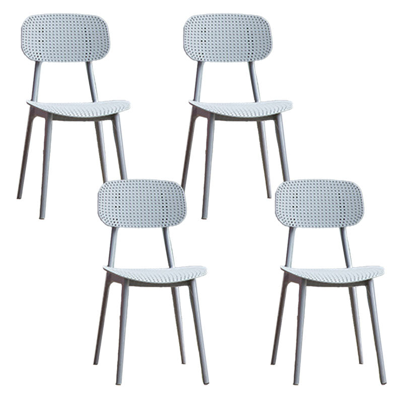 Contemporary Side Chair Plastic Open Back Dining Room Chair for Dining Room