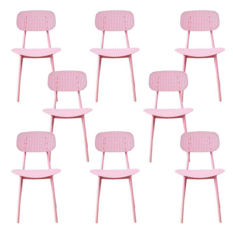 Contemporary Side Chair Plastic Open Back Dining Room Chair for Dining Room