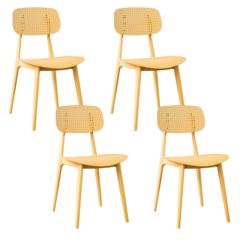 Contemporary Side Chair Plastic Open Back Dining Room Chair for Dining Room
