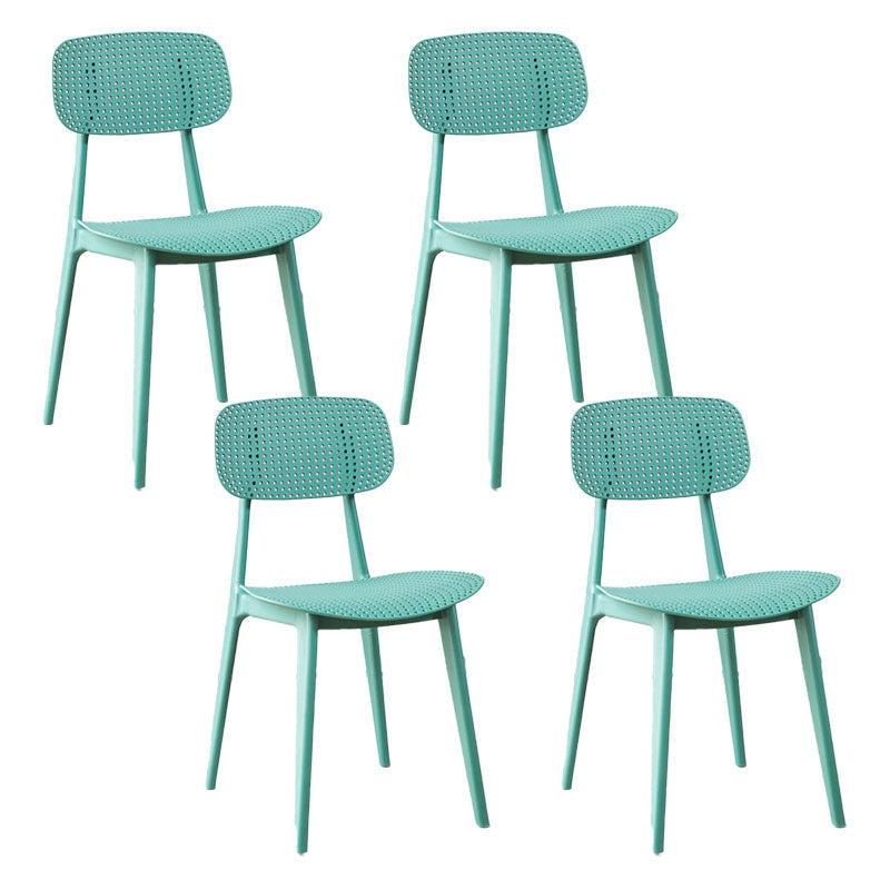 Contemporary Side Chair Plastic Open Back Dining Room Chair for Dining Room