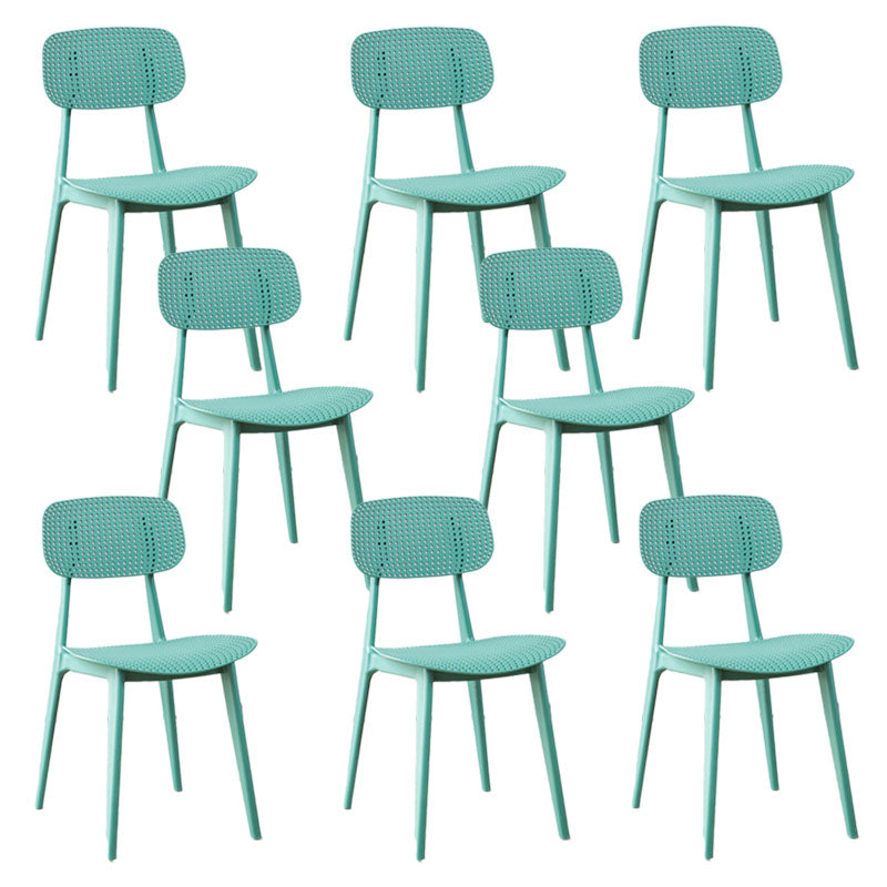 Contemporary Side Chair Plastic Open Back Dining Room Chair for Dining Room