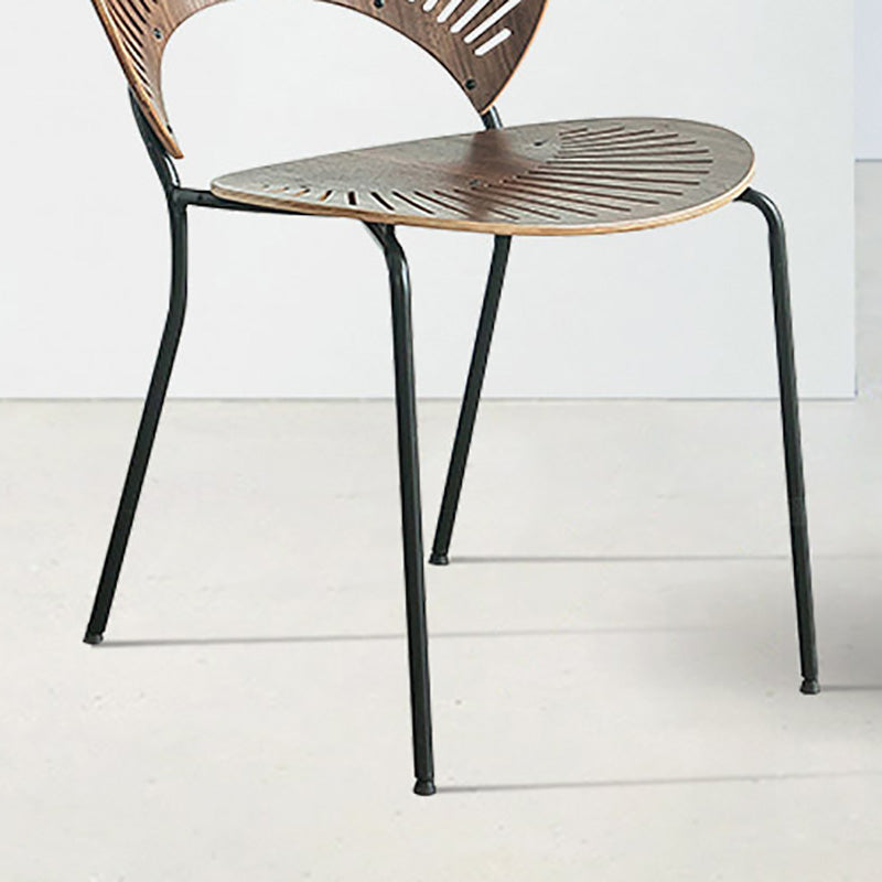 Industrial Metal Dining Room Chair Open Back Dining Chair for Restaurant Use