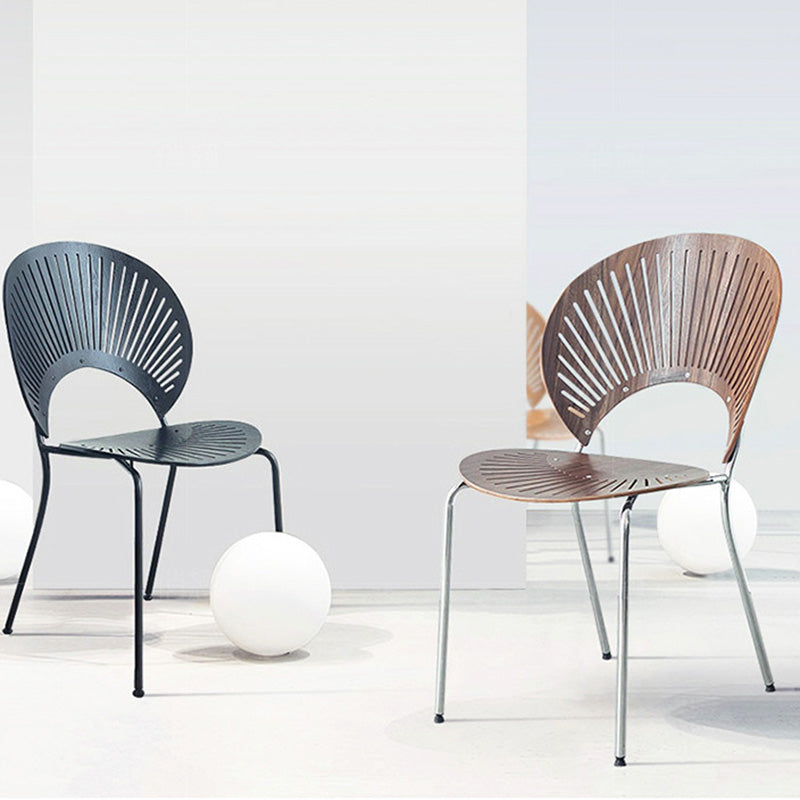 Industrial Metal Dining Room Chair Open Back Dining Chair for Restaurant Use