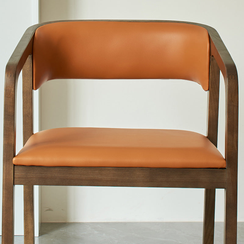 Contemporary Wood Dining Arm Chairs Open Back Dining Side Chair for Restaurant Use