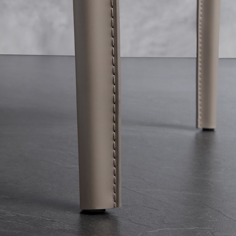 Contemporary Leather Dining Room Chair Wingback Parsons Chair for Home Use