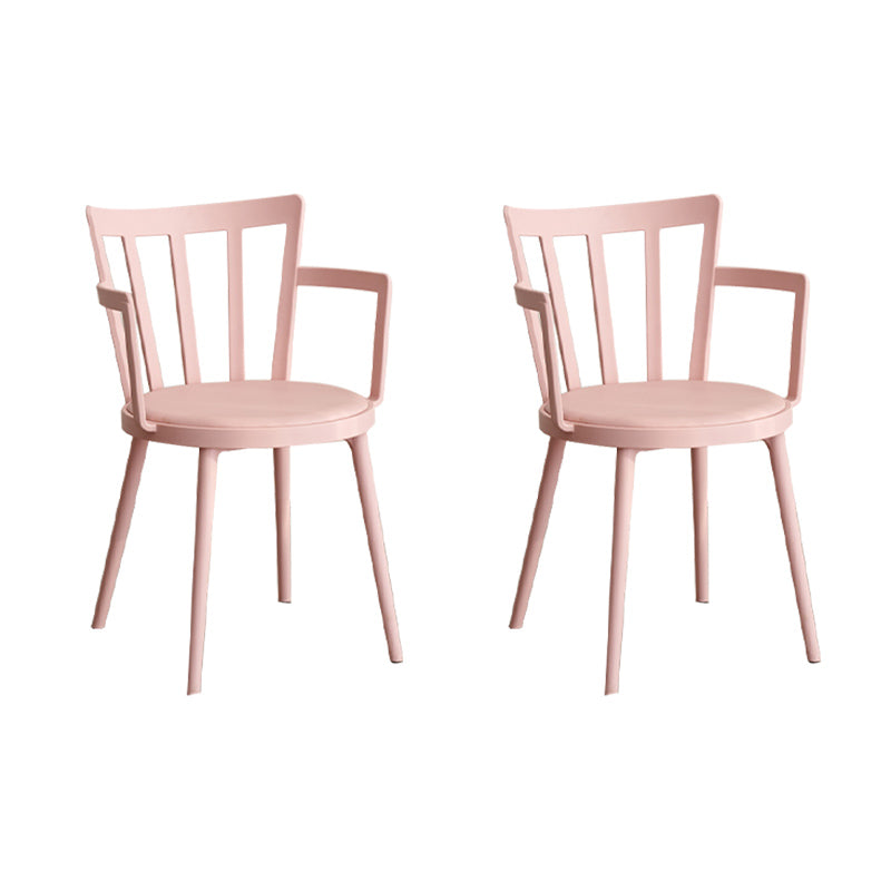 Contemporary Style Arm Chair Plastic Winsor Back Indoor Chair for Dining Room