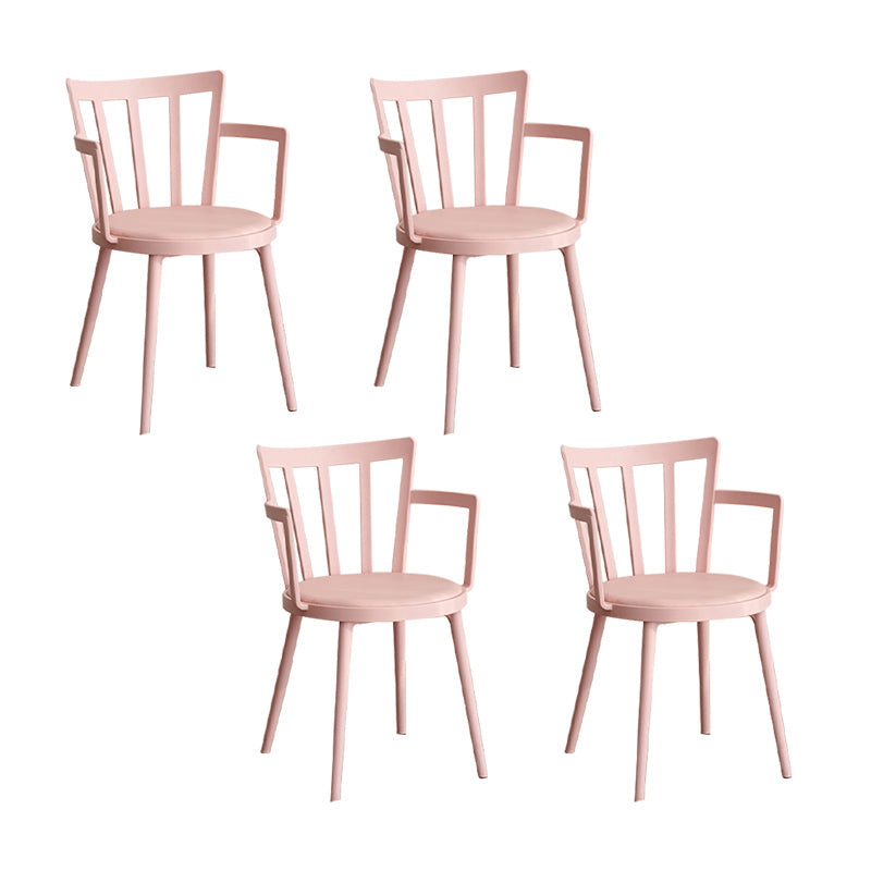 Contemporary Style Arm Chair Plastic Winsor Back Indoor Chair for Dining Room