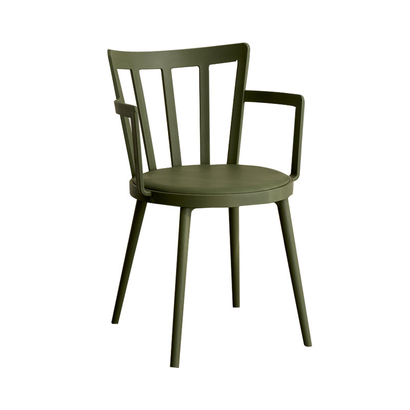 Contemporary Style Arm Chair Plastic Winsor Back Indoor Chair for Dining Room