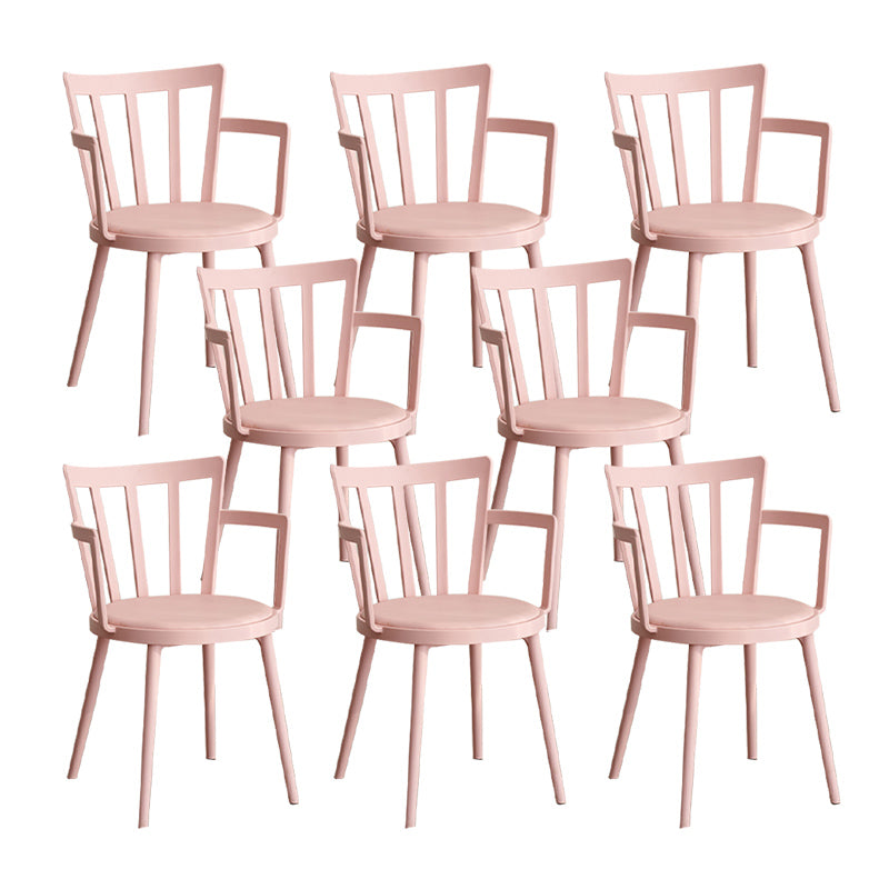 Contemporary Style Arm Chair Plastic Winsor Back Indoor Chair for Dining Room