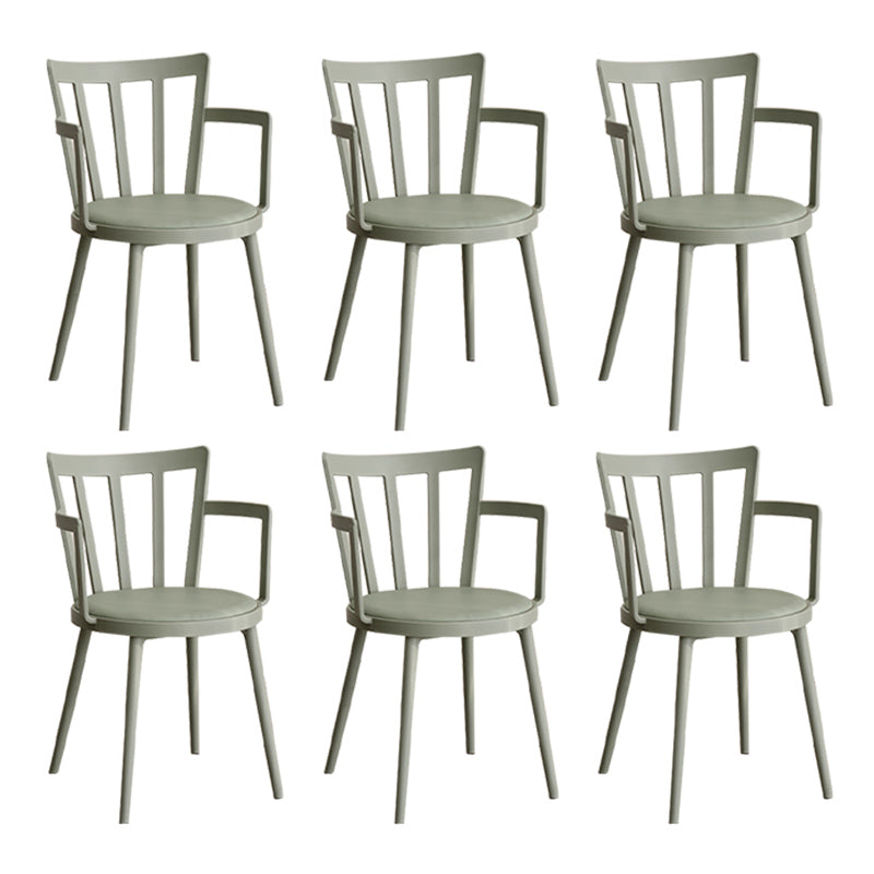 Contemporary Style Arm Chair Plastic Winsor Back Indoor Chair for Dining Room