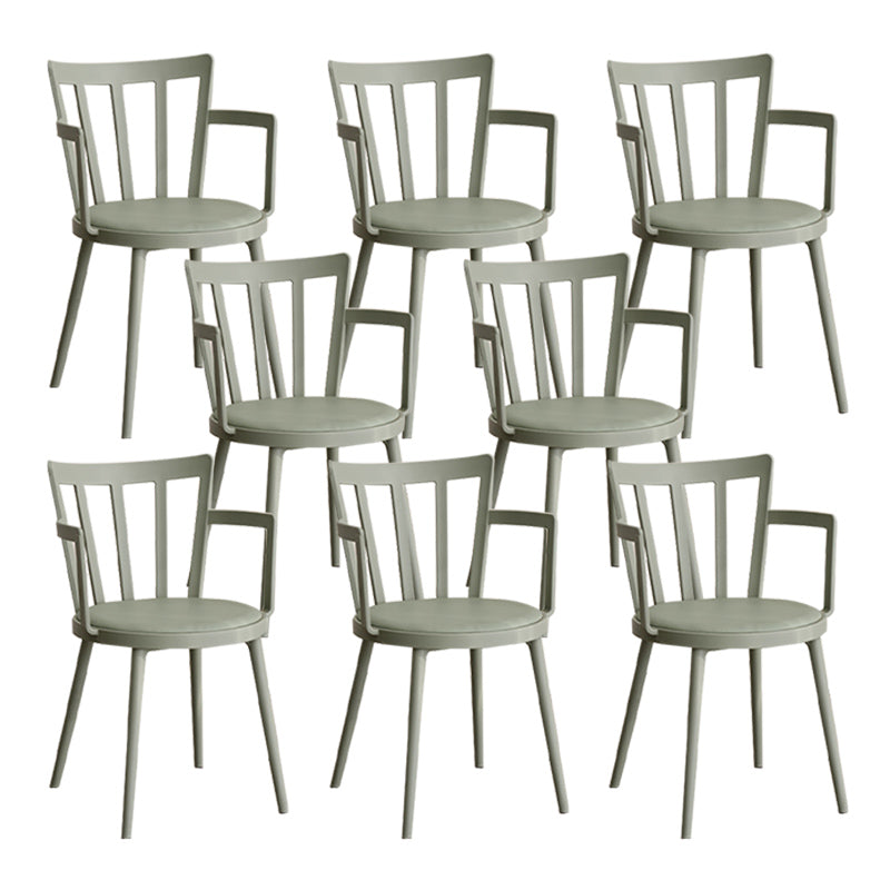 Contemporary Style Arm Chair Plastic Winsor Back Indoor Chair for Dining Room