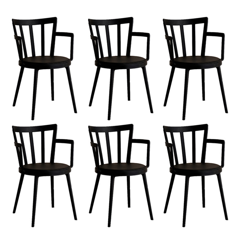 Contemporary Style Arm Chair Plastic Winsor Back Indoor Chair for Dining Room