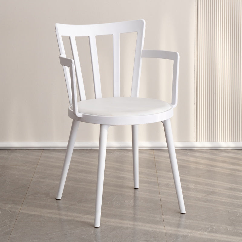 Contemporary Style Arm Chair Plastic Winsor Back Indoor Chair for Dining Room