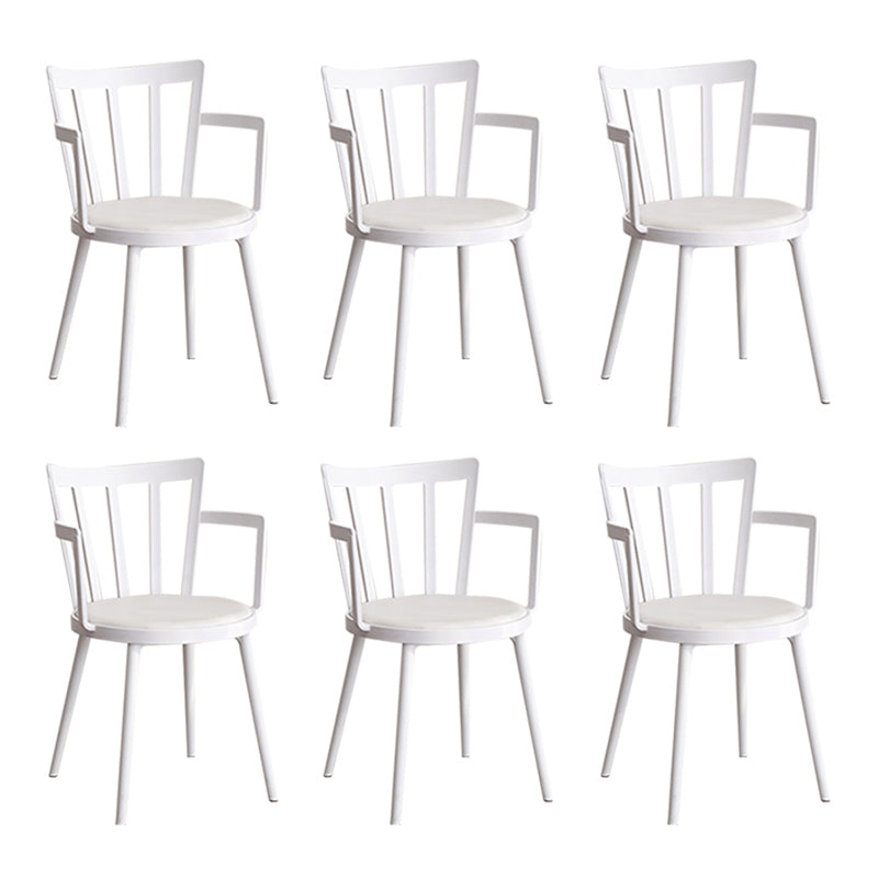 Contemporary Style Arm Chair Plastic Winsor Back Indoor Chair for Dining Room