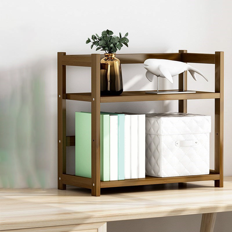 Contemporary Etagere Bookshelf Bamboo Shelf Bookcase for Home
