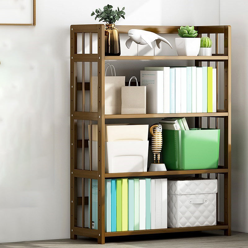 Contemporary Etagere Bookshelf Bamboo Shelf Bookcase for Home