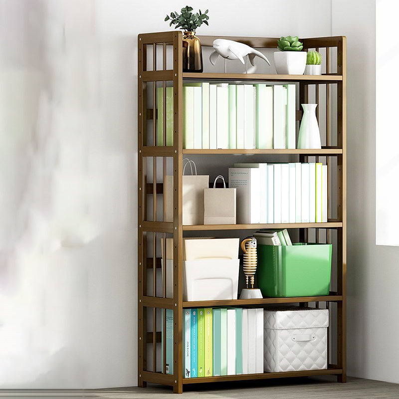 Contemporary Etagere Bookshelf Bamboo Shelf Bookcase for Home