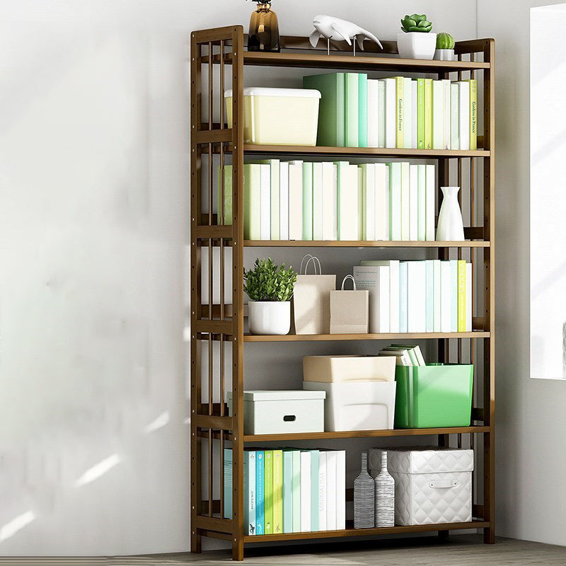 Contemporary Etagere Bookshelf Bamboo Shelf Bookcase for Home