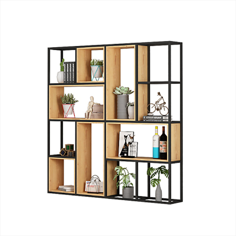 Open Shelf Bookcase Contemporary Metal Bookshelf for Dining Room