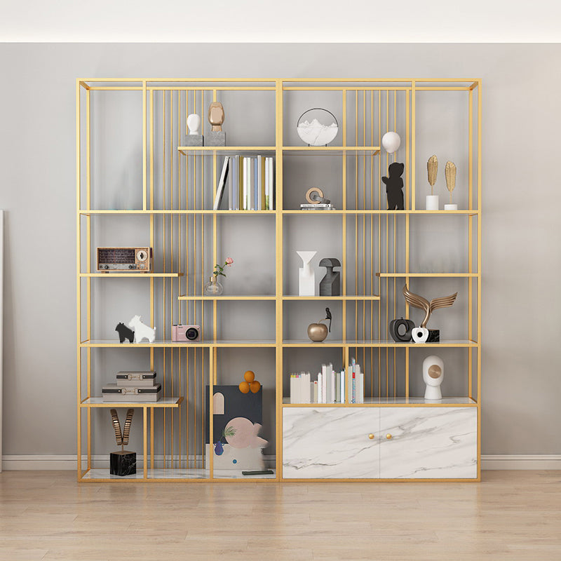 Glam Metal Bookshelf Etagere Shelf Bookcase for Study Room 78.7" H X 11.8" W