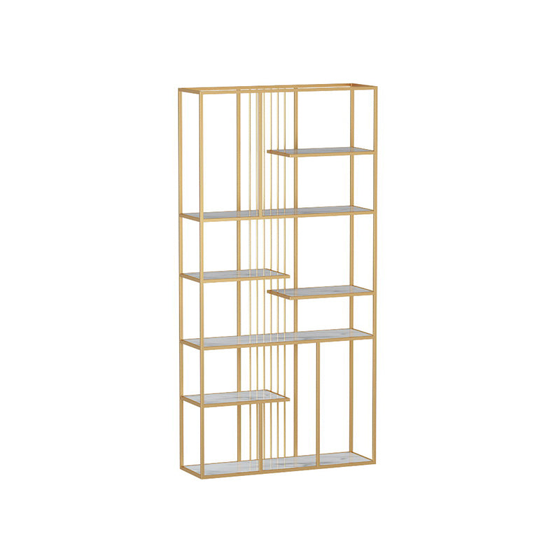 Glam Metal Bookshelf Etagere Shelf Bookcase for Study Room 78.7" H X 11.8" W