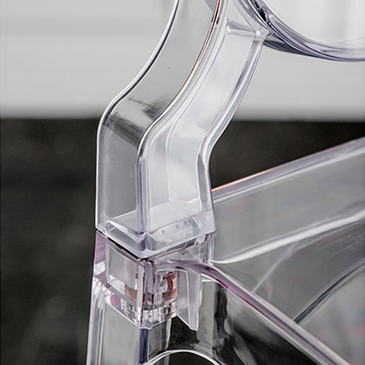 Industrial Backrest Armless Counter Stool Plastic Bar Stool with 4 Legs