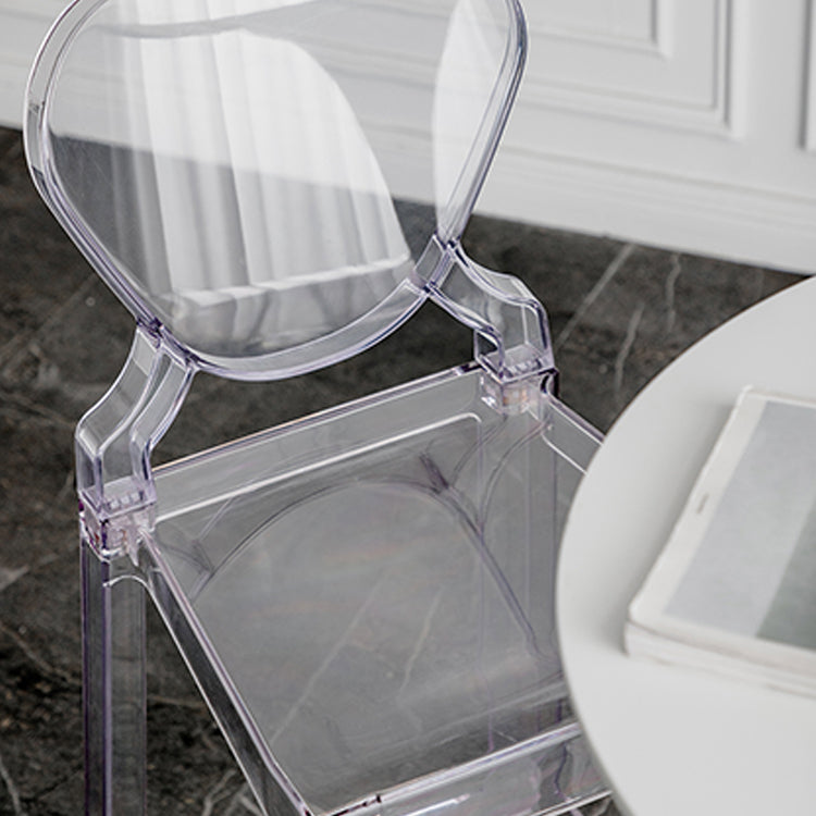 Industrial Backrest Armless Counter Stool Plastic Bar Stool with 4 Legs