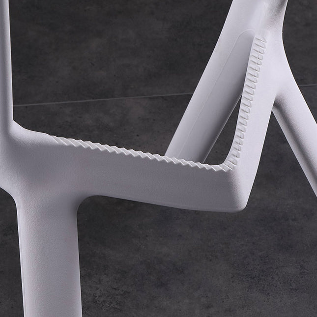 Industrial Armless Counter Stool Plastic Cafe Bar Stool with 4 Legs