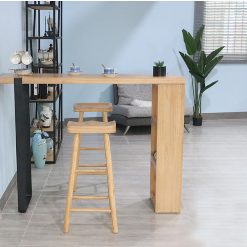 Industrial Counter High Stool Solid Wood Backless Counter-high Stool