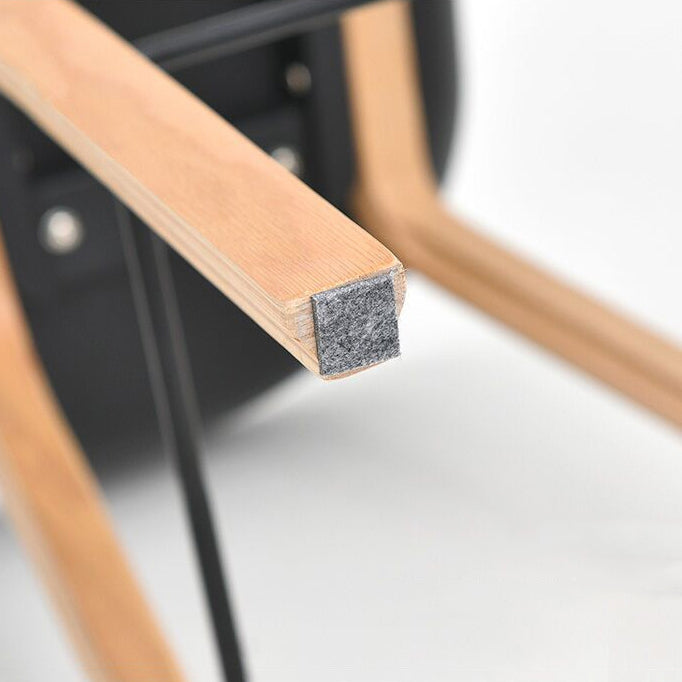 Nordic Plastic Bar-stool Bucket Seat Counter Bar Stool with Wood Legs