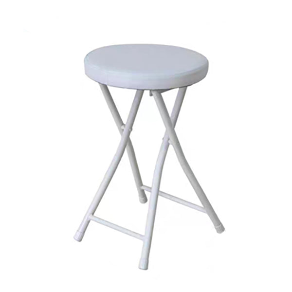 Foldable Bistro Round Shape High Chair Modern Counter Chair with Metal 4 Legs