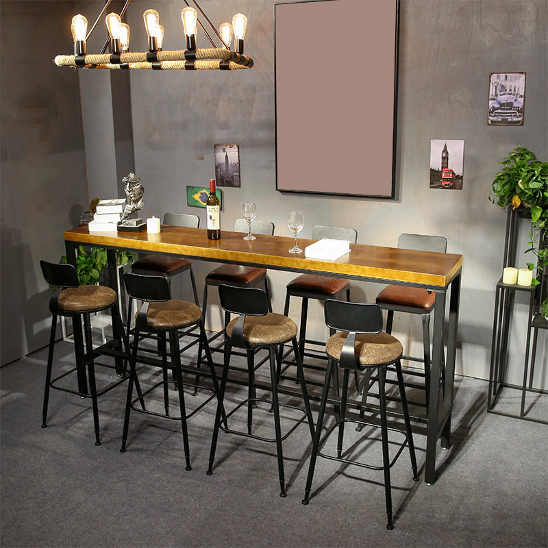 Contemporary Style Metal Bar-stool PU Leather Counter Bar Stool for Kitchen