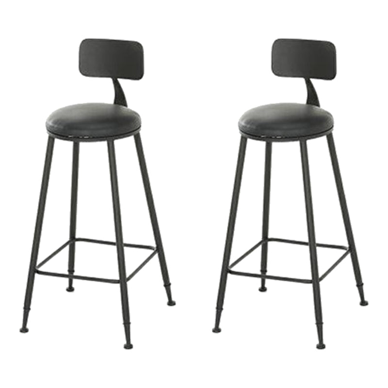 Contemporary Style Metal Bar-stool PU Leather Counter Bar Stool for Kitchen